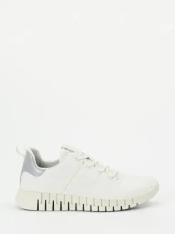 Ecco – Sneaker aus Kalbleder in Offwhite