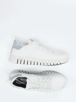 Ecco – Sneaker aus Kalbleder in Offwhite