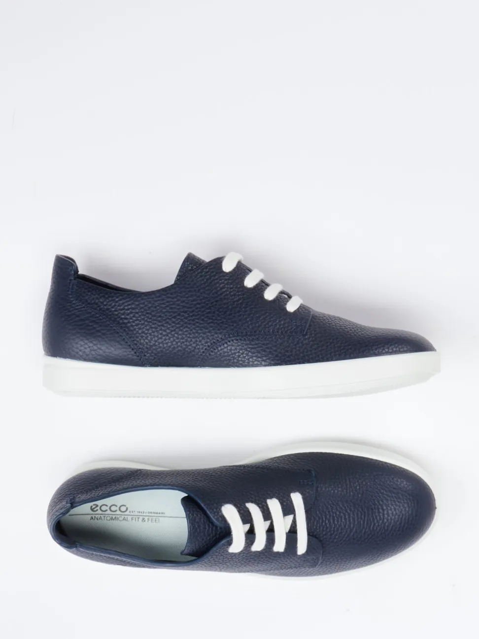 Ecco – Sneaker aus Kalbleder dunkelblau