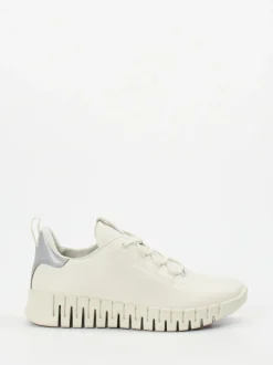 Ecco – Sneaker aus Kalbleder in Offwhite