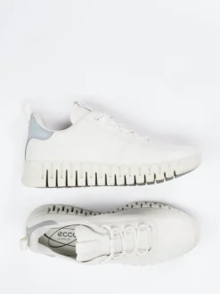 Ecco – Sneaker aus Kalbleder in Offwhite