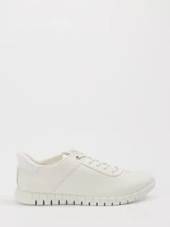 Ecco – Sneaker aus Kalbleder in Offwhite