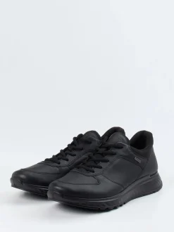Ecco – Sneaker aus Lammleder schwarz wasserdicht