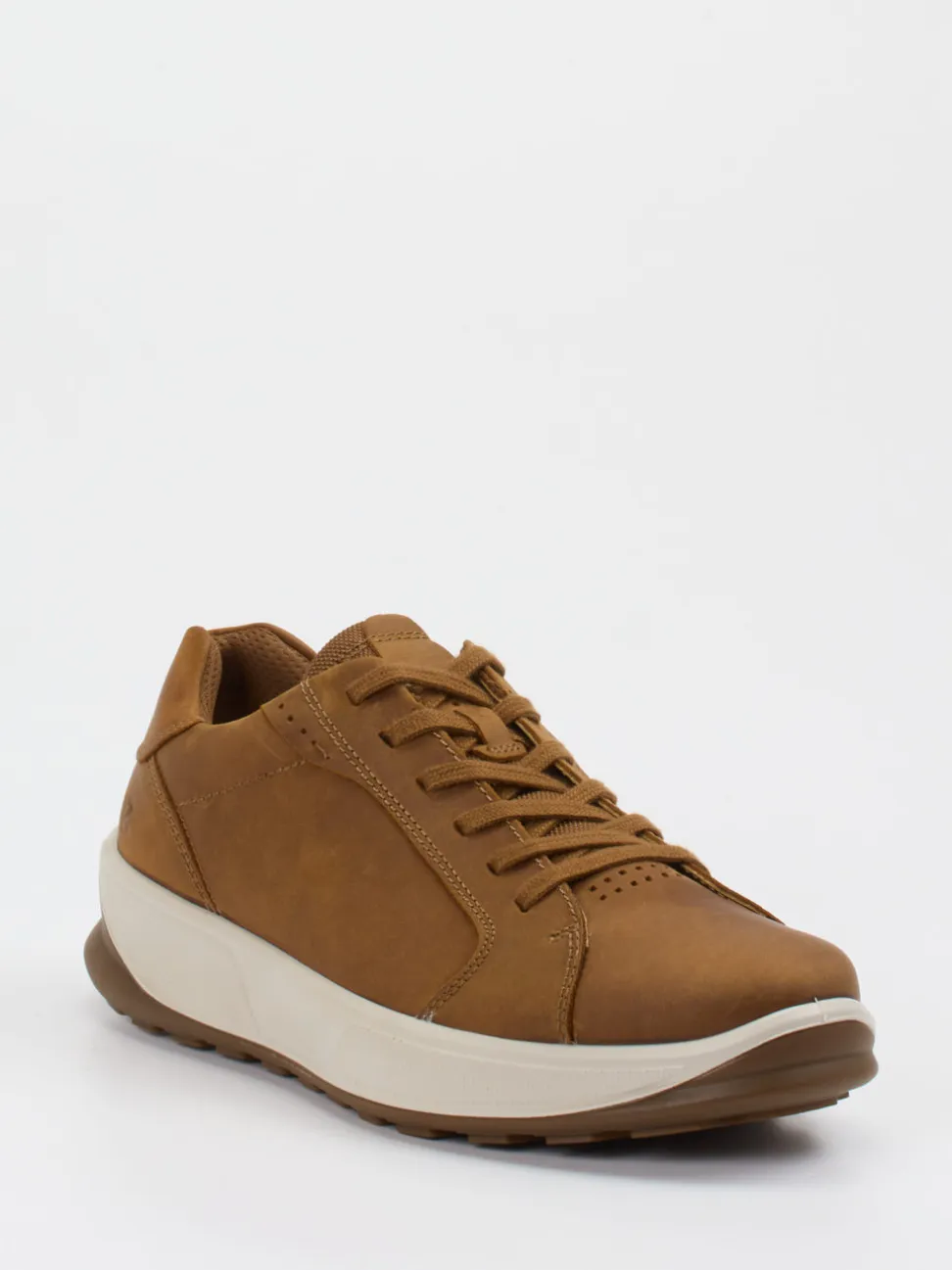 Ecco – Sneaker aus Nubukleder cognacbraun