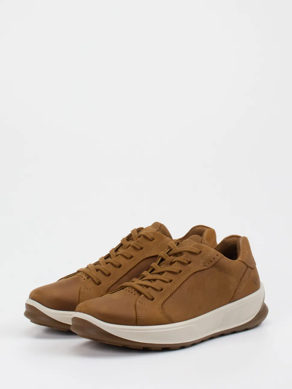 Ecco – Sneaker aus Nubukleder cognacbraun