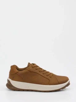 Ecco – Sneaker aus Nubukleder cognacbraun