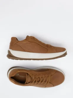Ecco – Sneaker aus Nubukleder cognacbraun