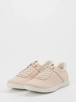 Ecco – Sneaker aus Nubukleder in Cremerosa
