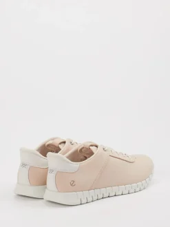 Ecco – Sneaker aus Nubukleder in Cremerosa