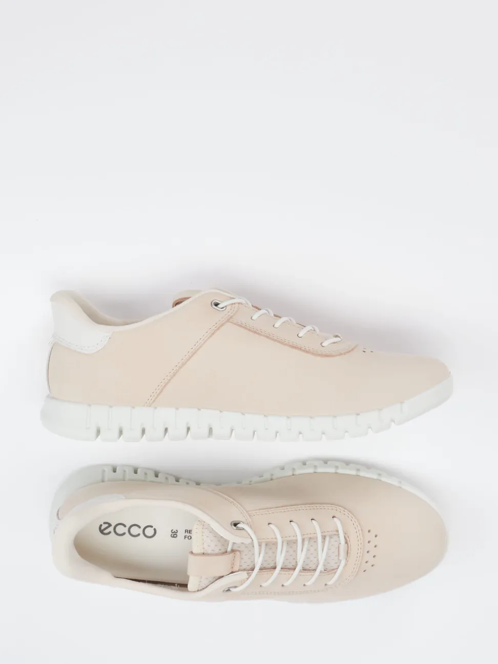 Ecco – Sneaker aus Nubukleder in Cremerosa