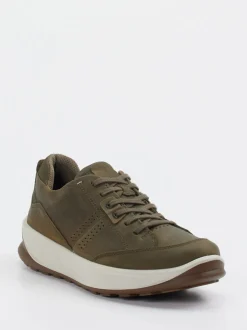 Ecco – Sneaker aus Nubukleder in Olivgrün