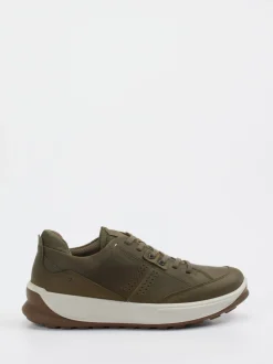 Ecco – Sneaker aus Nubukleder in Olivgrün