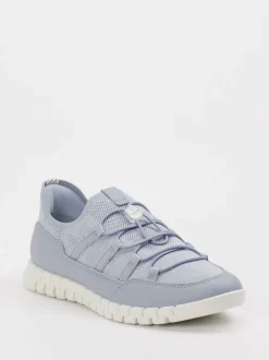 Ecco – Sneaker aus Textil in Pastellblau