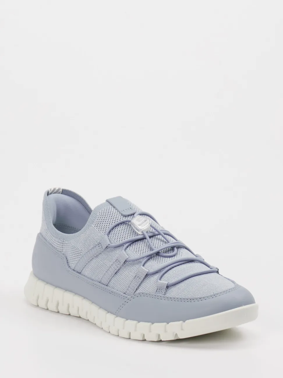 Ecco – Sneaker aus Textil in Pastellblau