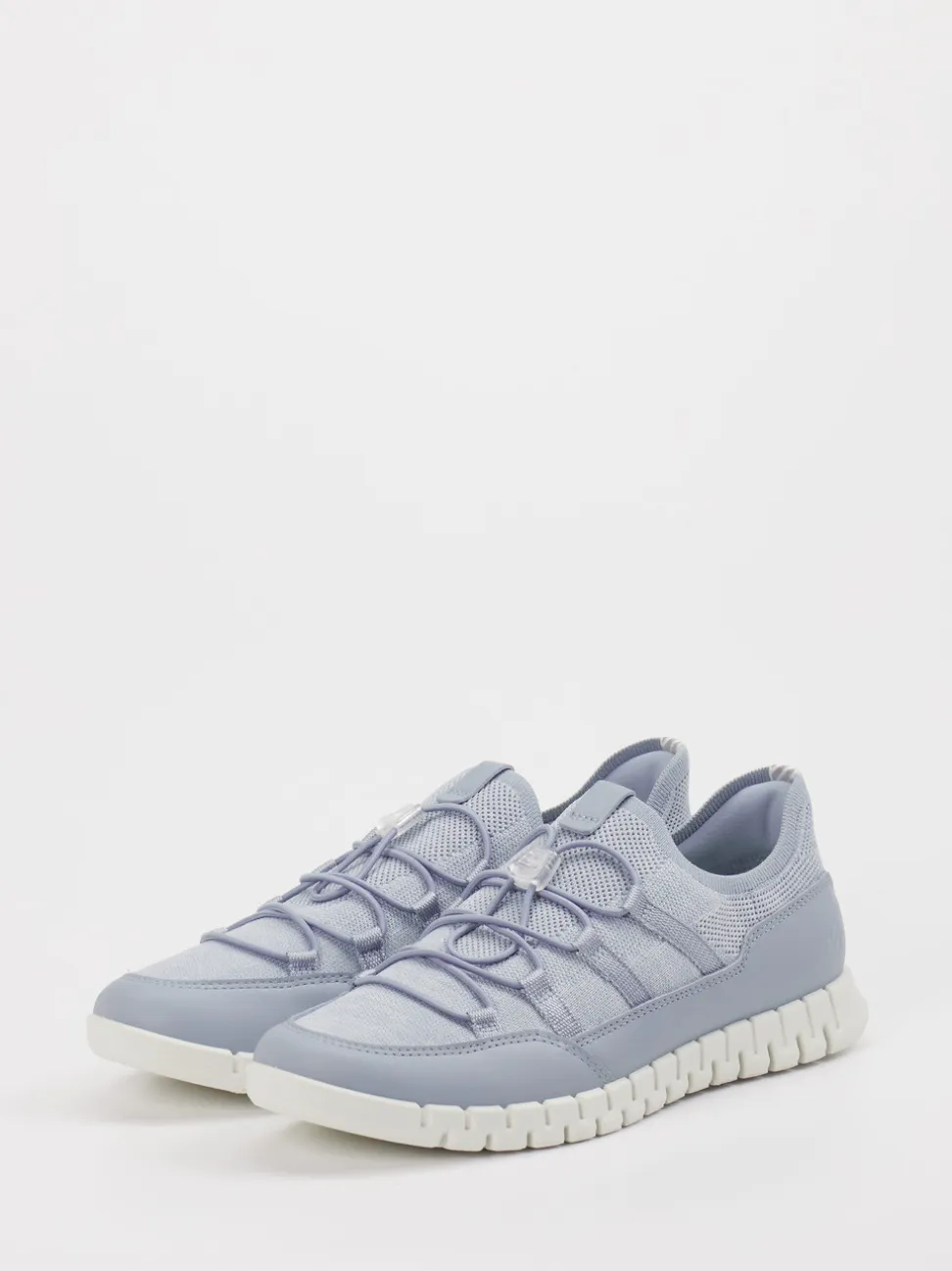 Ecco – Sneaker aus Textil in Pastellblau