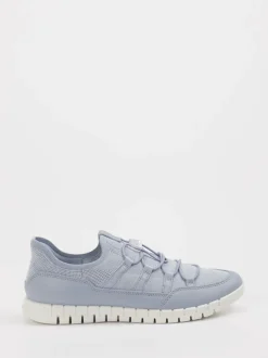 Ecco – Sneaker aus Textil in Pastellblau