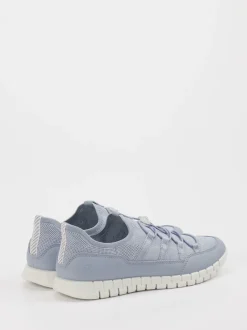Ecco – Sneaker aus Textil in Pastellblau