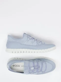 Ecco – Sneaker aus Textil in Pastellblau