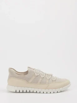 Ecco – Sneaker aus Textil in Beige