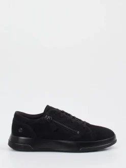Ecco – Sneaker aus Veloursleder schwarz