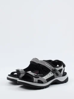 Ecco – Trekking-Sandalen aus Nubukleder grau