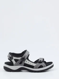 Ecco – Trekking-Sandalen aus Nubukleder grau