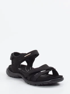 Ecco – Trekking-Sandalen aus Synthetik Schwarz