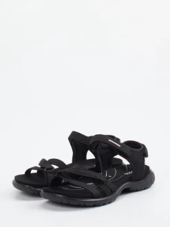 Ecco – Trekking-Sandalen aus Synthetik Schwarz