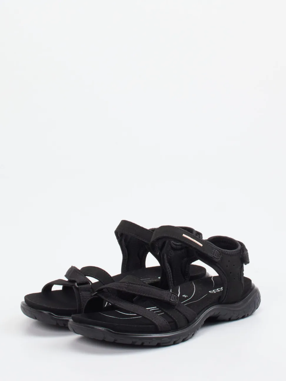 Ecco – Trekking-Sandalen aus Synthetik Schwarz