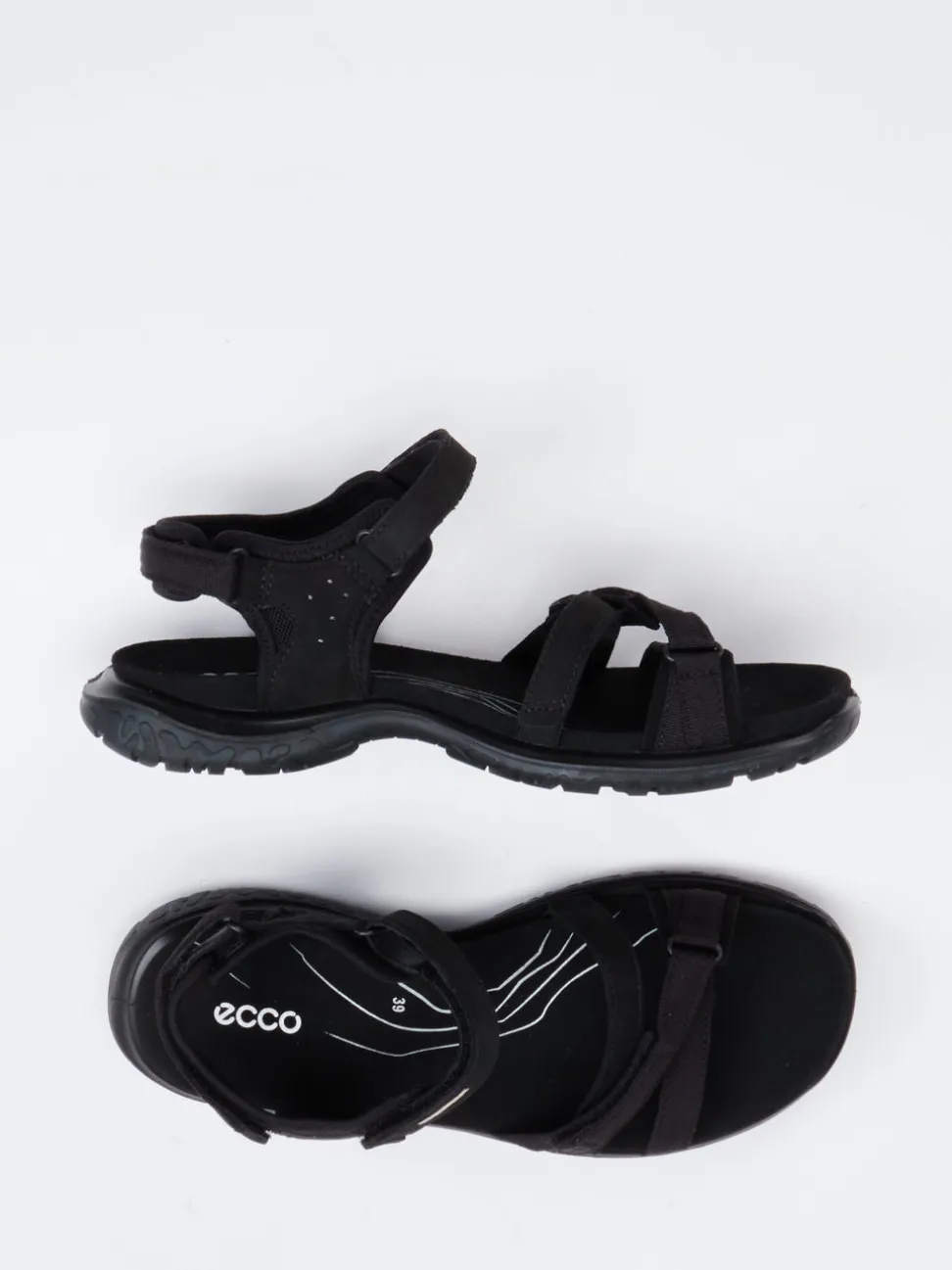 Ecco – Trekking-Sandalen aus Synthetik Schwarz