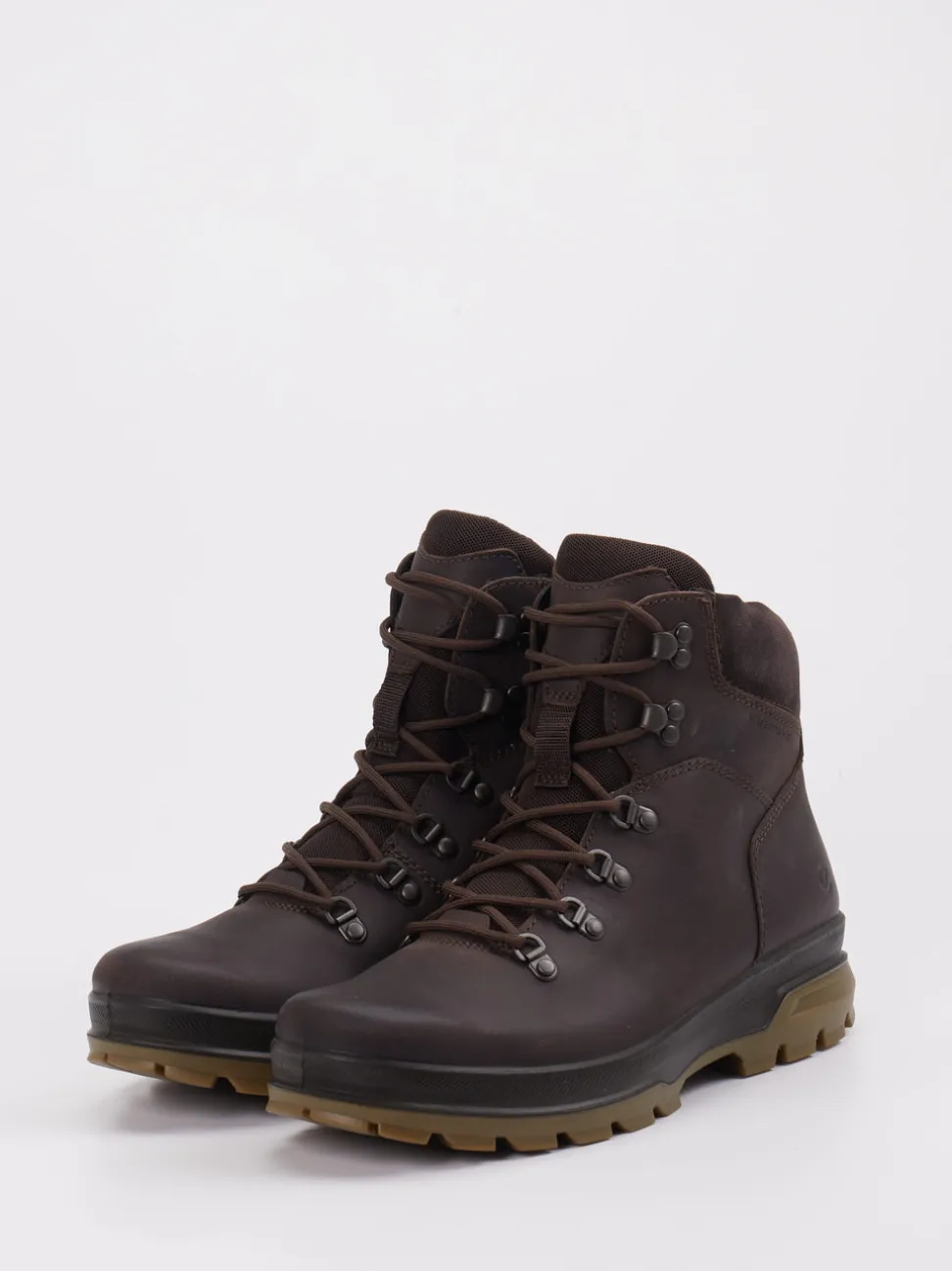 Ecco – Wanderstiefel aus Kalbleder Dunkelbraun
