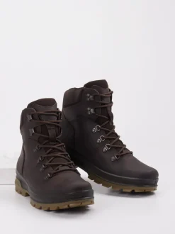 Ecco – Wanderstiefel aus Kalbleder Dunkelbraun