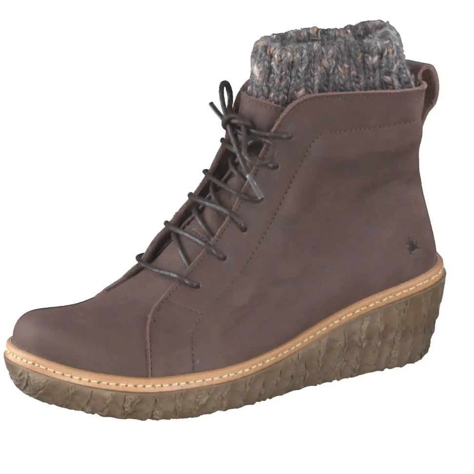 El Naturalista – Keilstiefelette aus Nubukleder braun