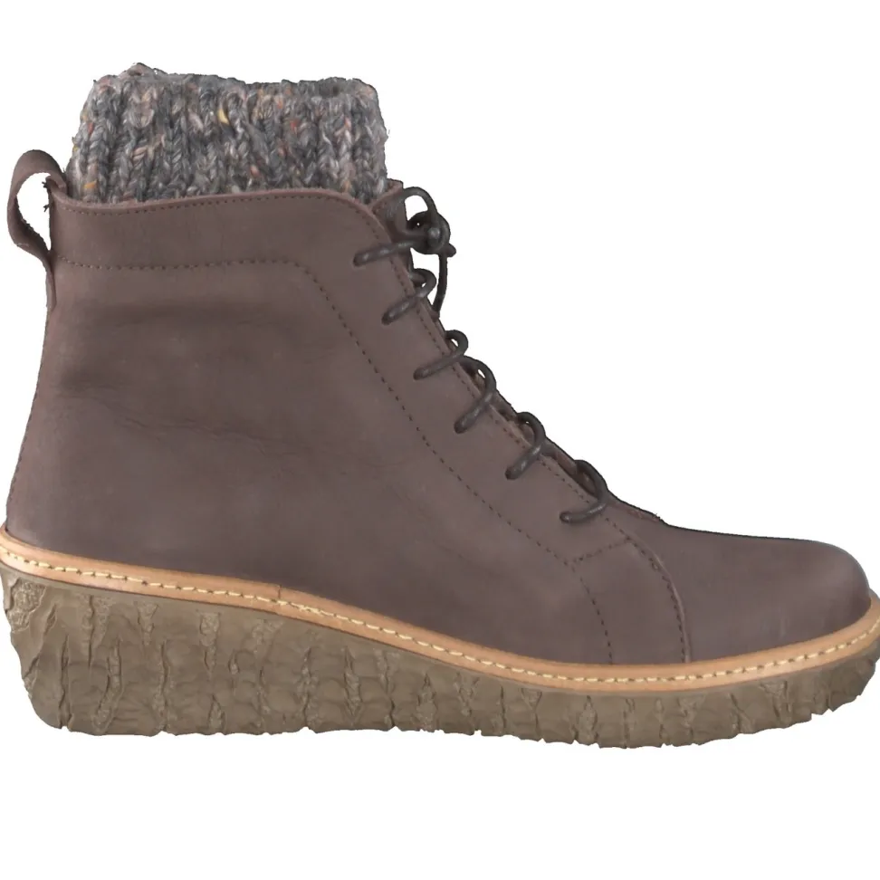 El Naturalista – Keilstiefelette aus Nubukleder braun