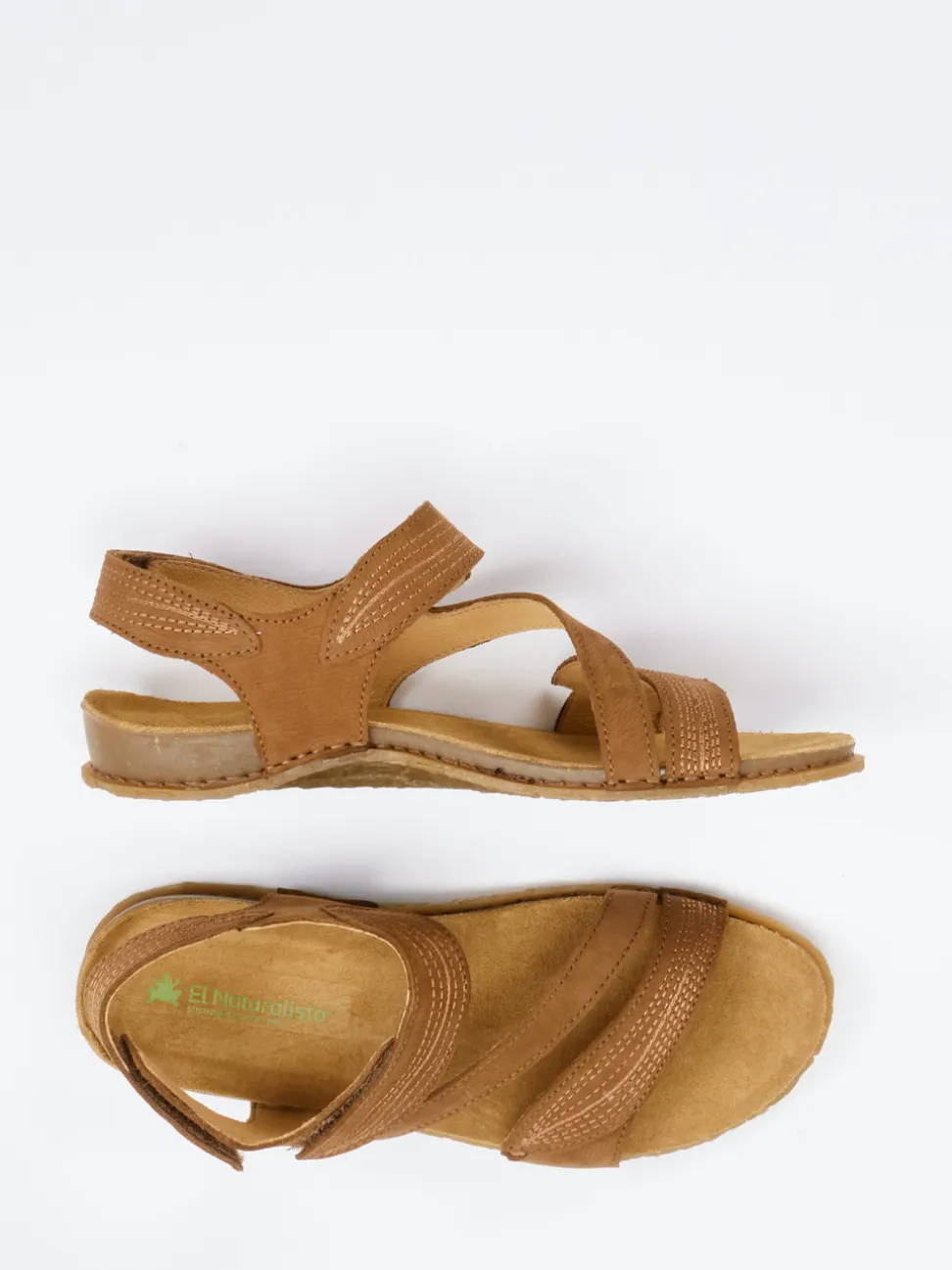 El Naturalista – Komfortsandalen aus Nubukleder Cognac