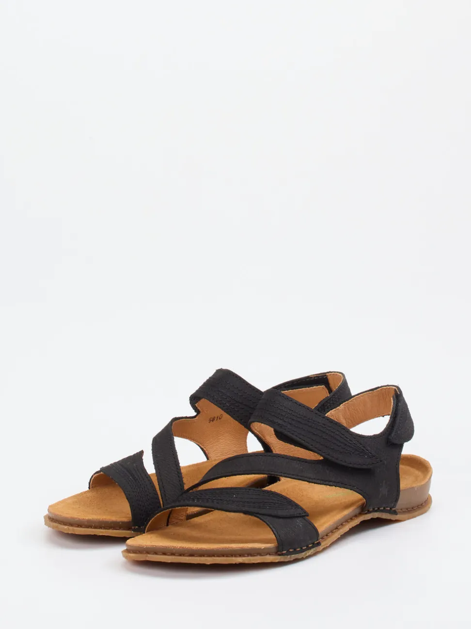 El Naturalista – Komfortsandalen aus Nubukleder schwarz