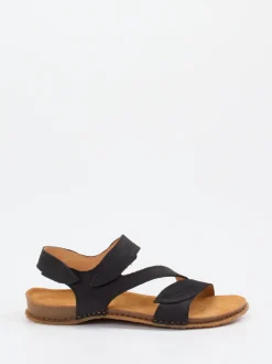 El Naturalista – Komfortsandalen aus Nubukleder schwarz