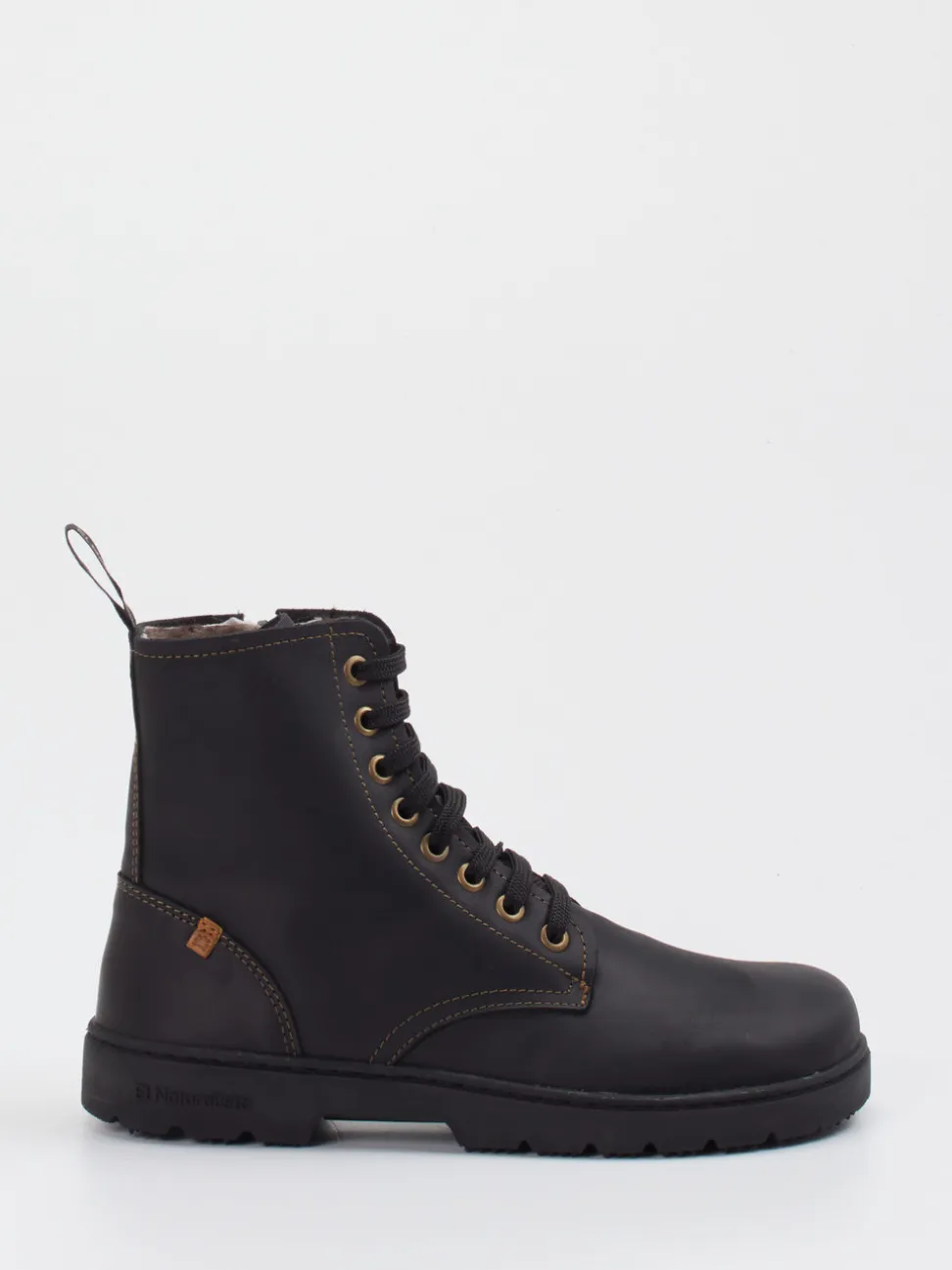 El Naturalista – Schnürboots aus Fettleder Schwarz