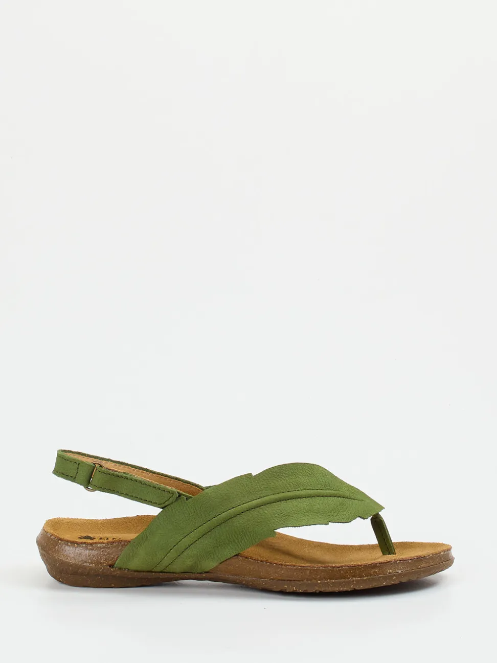 El Naturalista – Zehentrenner-Sandalen aus Nubukleder grün