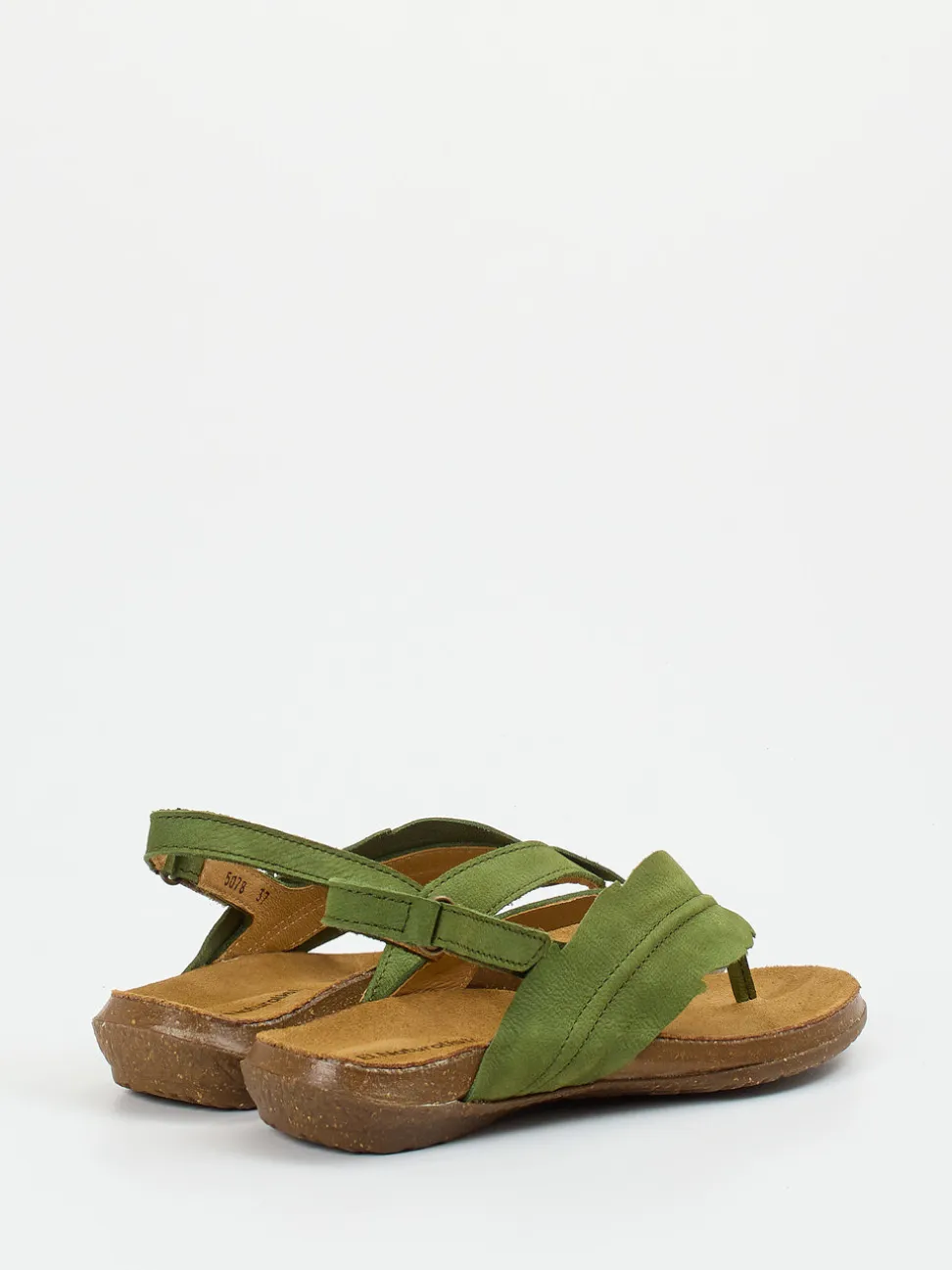 El Naturalista – Zehentrenner-Sandalen aus Nubukleder grün