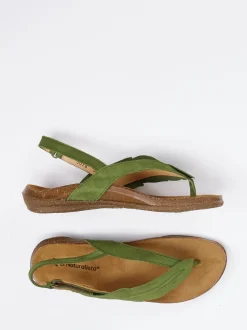 El Naturalista – Zehentrenner-Sandalen aus Nubukleder grün