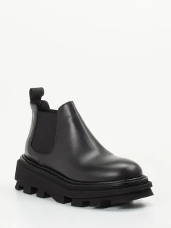 Elena Iachi – Chelsea Boots aus Kalbleder Schwarz