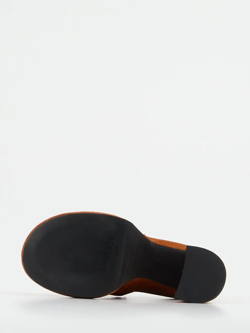 Elena Iachi – Plateau-Loafer aus Veloursleder Rostbraun