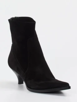 Elena Iachi – Stiefeletten aus Veloursleder schwarz