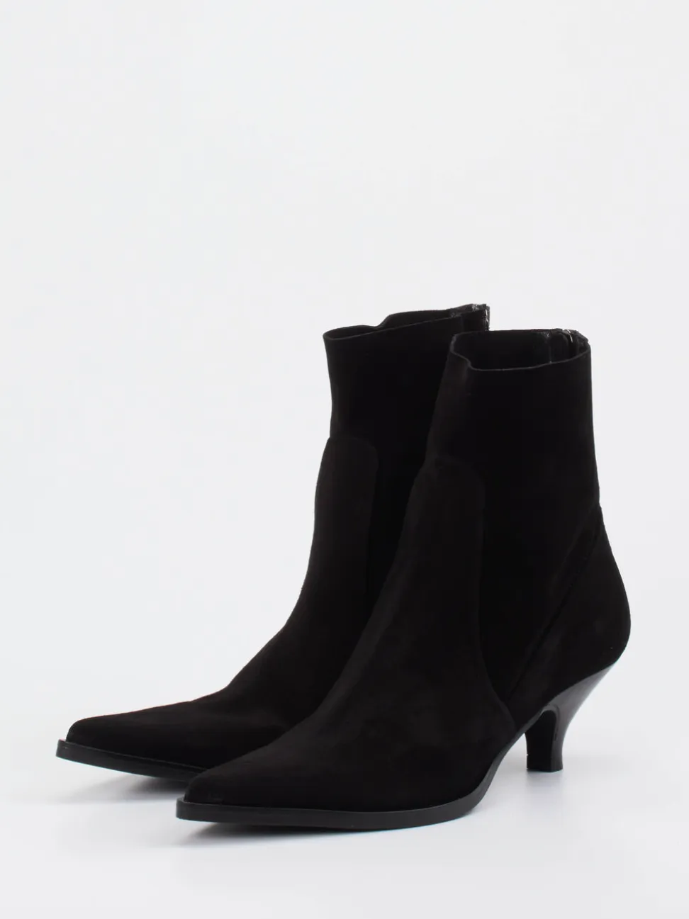 Elena Iachi – Stiefeletten aus Veloursleder schwarz