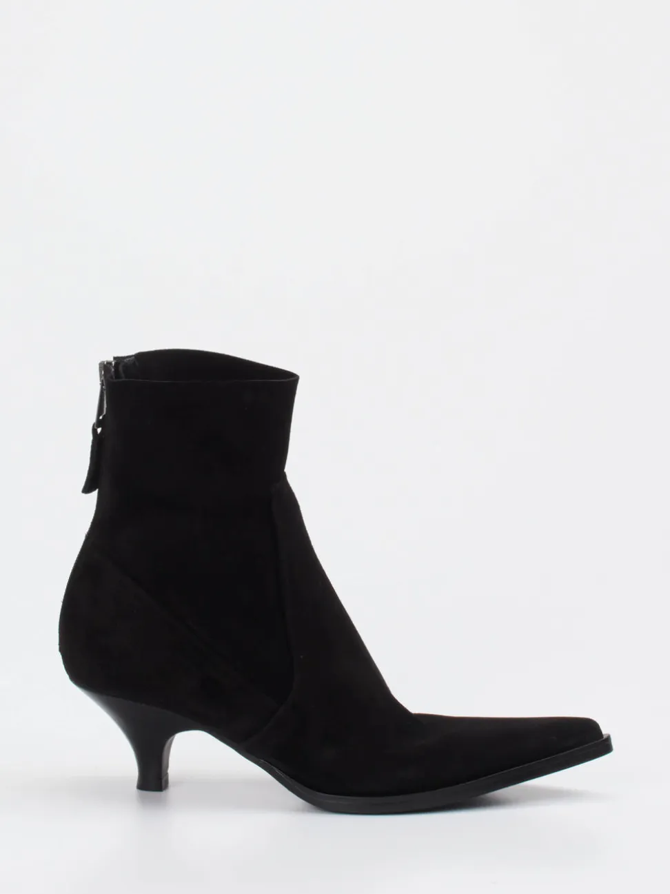 Elena Iachi – Stiefeletten aus Veloursleder schwarz