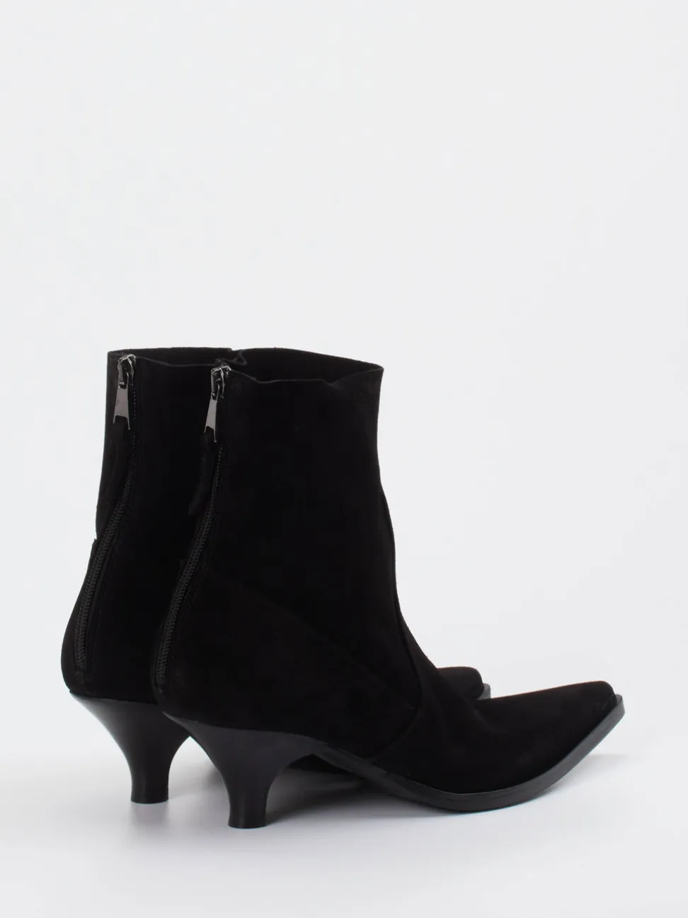 Elena Iachi – Stiefeletten aus Veloursleder schwarz