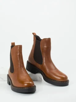 Everybody – Chelsea Boots aus Kalbleder cognacbraun