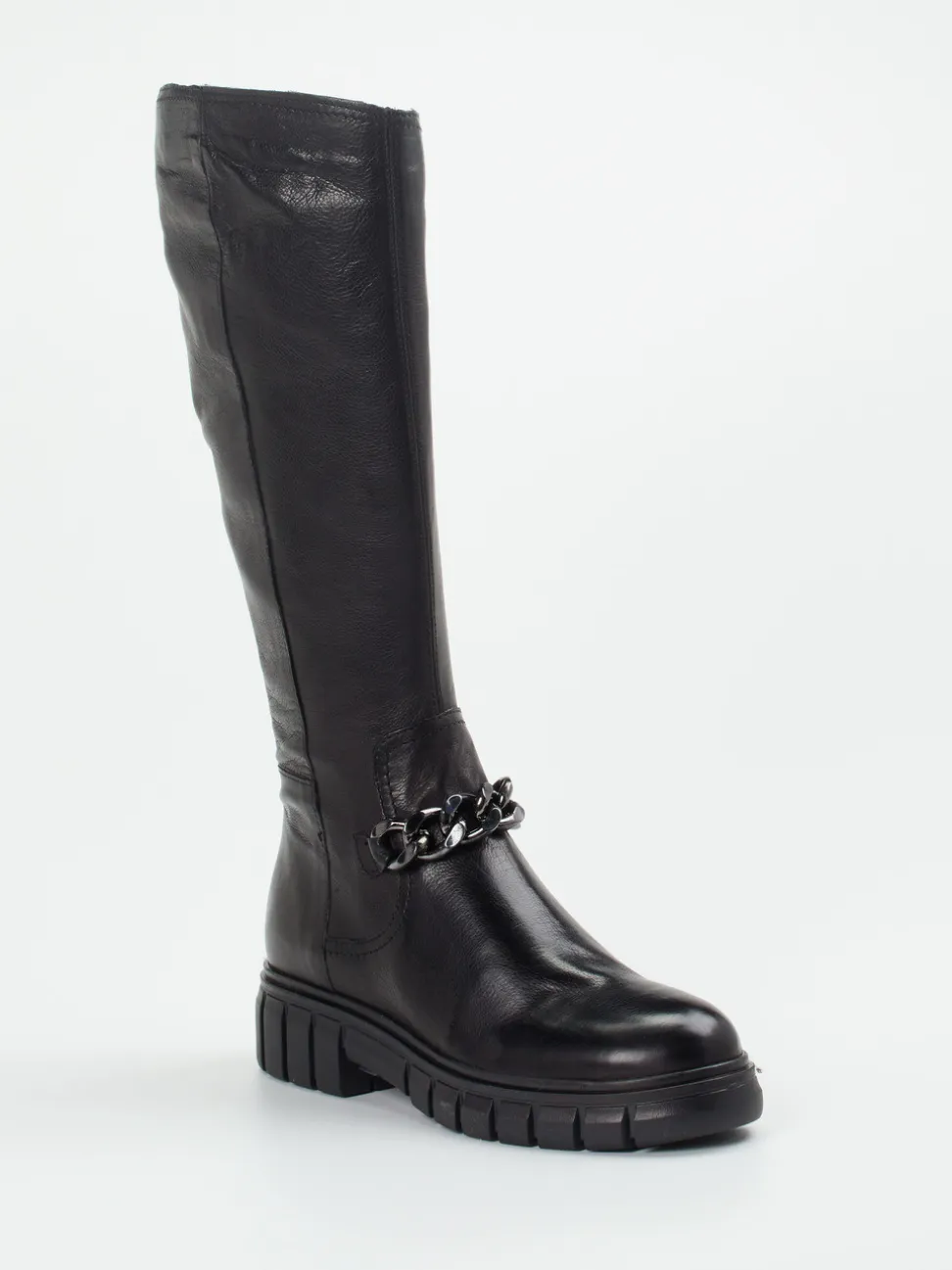 Everybody – Kniehohe Stiefel aus Kalbleder Schwarz