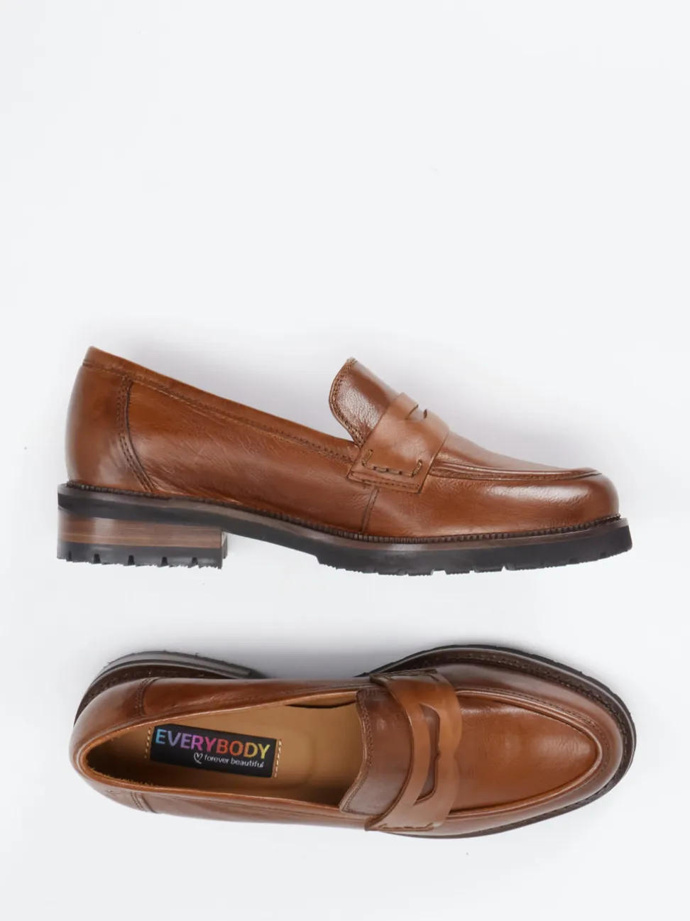 Everybody – Loafer aus Kalbleder in Cognacbraun